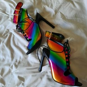Privileged 8 Heels Rainbow NEW